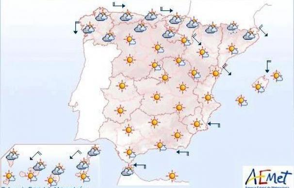 Lluvias débiles en litoral Cantábrico, Navarra, Pirineos y Cataluña