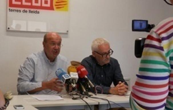 CC.OO. cambia de sede en Lleida por las "deficiencias" de la estructura del edificio