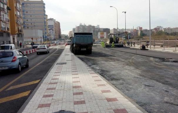 Las obras de reintegración urbana en la avenida Juan XXIII concluirán a finales de mes