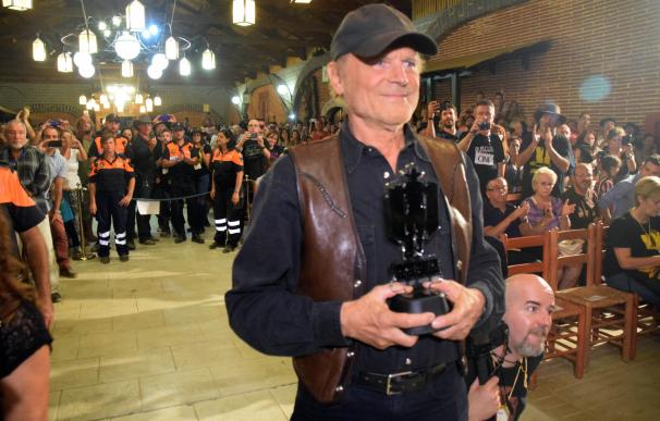 El cineasta italiano Terence Hill, al recoger el premio 'Tabernas de Cine': "Almería la llevo en el corazón"