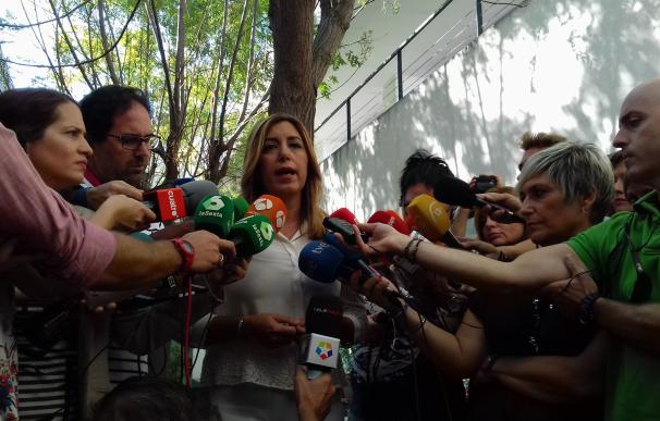 Susana Díaz pide "dejar actuar" a la gestora del PSOE y asegura que "ahora no toca" hablar de la investidura