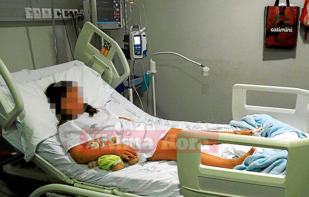 La niña de ocho años hospitalizada en Palma tras la paliza en su colegio. Alejandro Sepúlveda / Última Hora