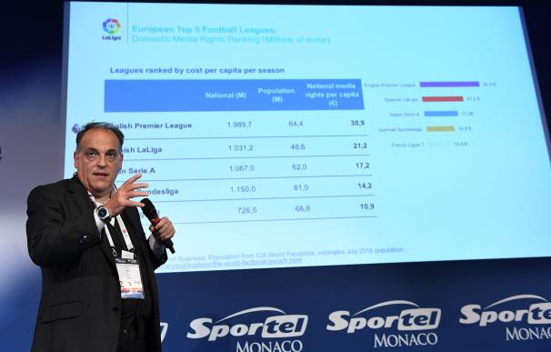 Tebas se opone a la Superliga europea: "Crear una nueva competición no es sinónimo de éxito"