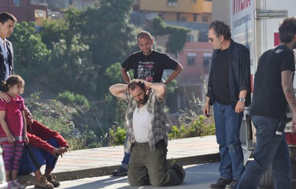 Momento del rodaje de la serie 'El Príncipe' en Ceuta, con José Coronado