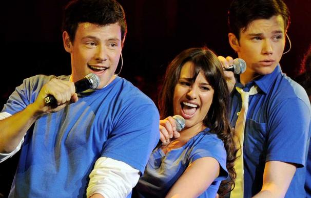 Cory Monteith, Lea Michele y Chris Colfer, los protagonistas de 'Glee'