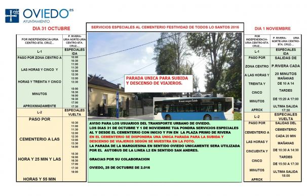 El Ayuntamiento establece restricciones de tráfico y buses especiales al cementerio para Todos los Santos
