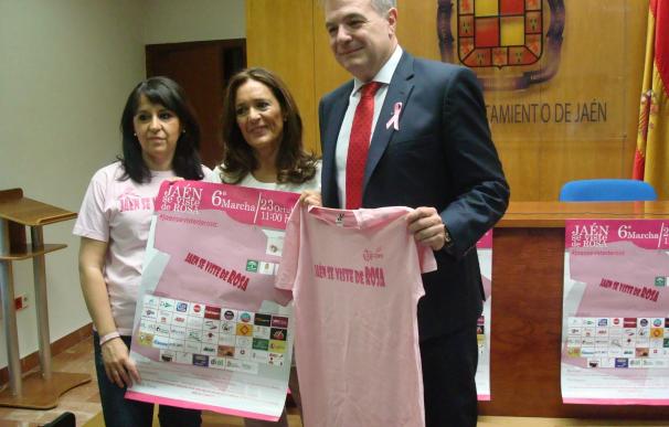 La VI marcha 'Jaén se viste de rosa' se celebrará el domingo para concienciar sobre el cáncer de mama