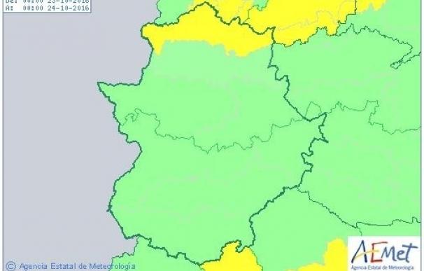 El norte de Cáceres estará este domingo en alerta amarilla por fuertes lluvias