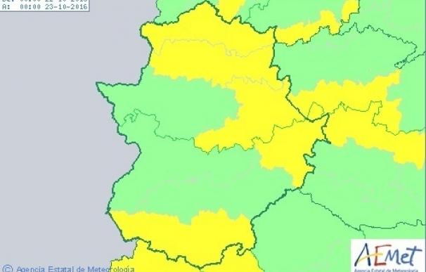 Gran parte de Extremadura, en aviso amarillo por lluvias este sábado