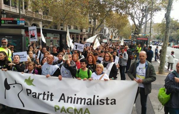 Unas 300 personas se concentran en Barcelona por la prohibición de las corridas de toros