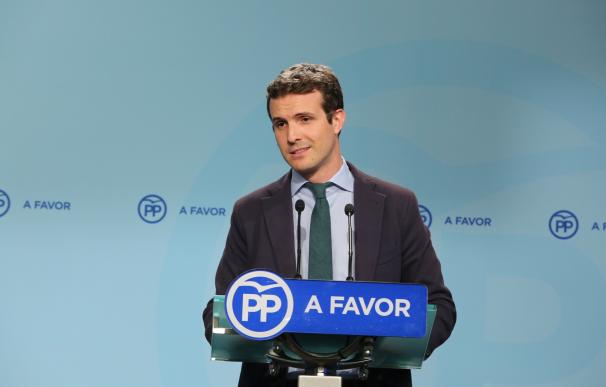Casado recuerda al PSOE que Javier Fernández sacó adelante unos presupuestos con el apoyo del PP