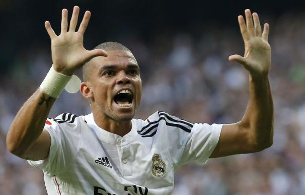 Pepe dedica el gol al madridismo "por ocho años de felicidad"