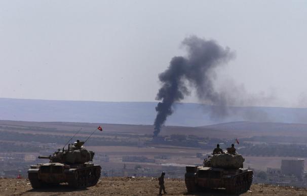 Los kurdos recuperan el control de un monte en las afueras de Kobani