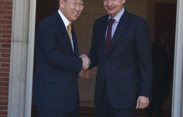Zapatero y Ban Ki Moon se citan con las ONG en Moncloa para impulsar los Objetivos del Milenio