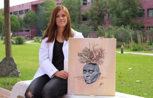 La estudiante de la UPO Ana Rocío Conde Moro, accésit del certamen de arte científico 'Neuroarte'