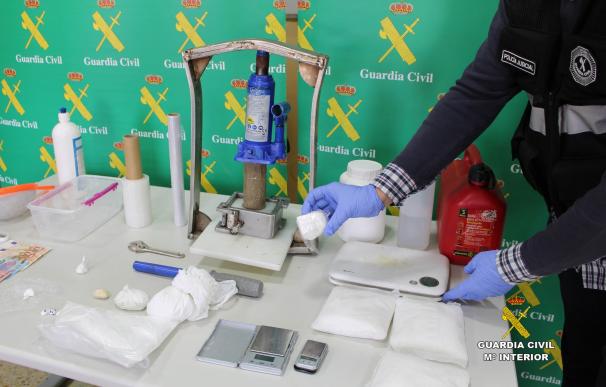 Desmantelado en Santander un laboratorio de corte y adulteración de cocaína