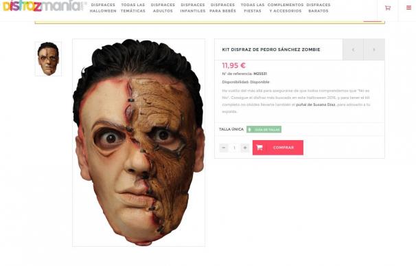 La careta de Pedro Sánchez zombie, el disfraz más deseado del Halloween