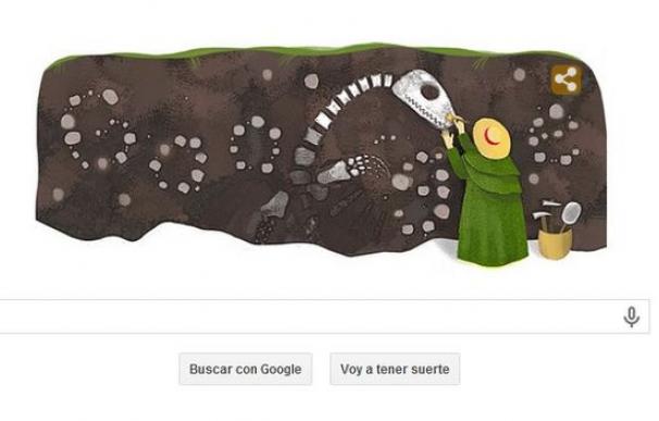 La paleontóloga Mary Anning busca sus fósiles en el último doodle de Google