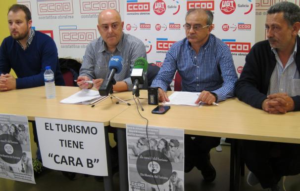 UGT y CC.OO. denuncian que 50.000 gallegos en "condiciones precarias" son la "cara B" del auge del turismo