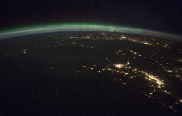 Auroras boreales vistas desde la Estación Espacial Internacional