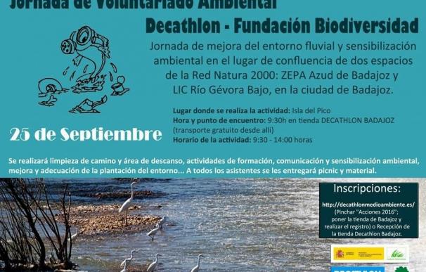 Diferentes voluntarios limpiarán y acondicionarán el entorno del Guadiana a su paso por Mérida y Badajoz