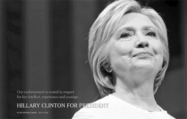 The New York Times respalda a Clinton por su experiencia, intelecto y coraje