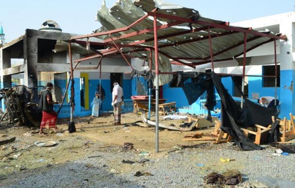 Hospital de MSF atacado el mes de agosto en Abs, Yemen, donde murieron 19 personas.