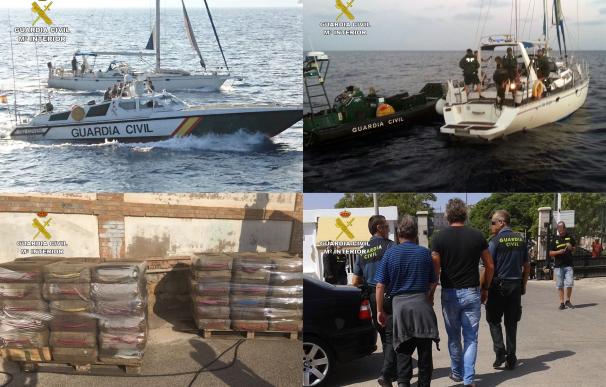 Guardia Civil intercepta en Cartagena un velero con 15.000 kilos de hachís