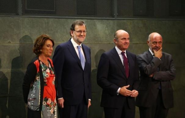 Rajoy pide a Sánchez "acabar con el ruido" y el bloqueo político en un acto en Madrid sin alusiones a Barberá