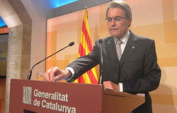 El presidente de la Generalitat, Artur Mas, en la rueda de prensa realizada este martes.