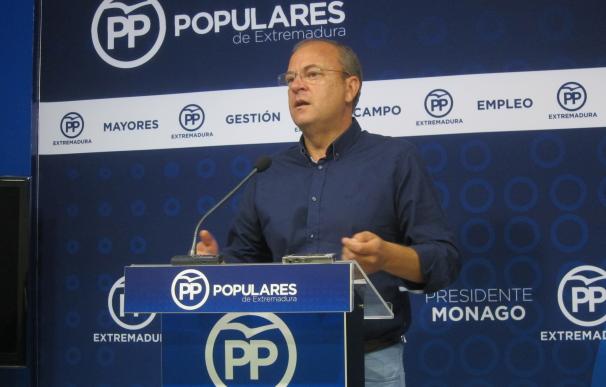 Monago (PP) advierte de que España irá "a las cuartas elecciones" si Pedro Sánchez sigue al frente del PSOE