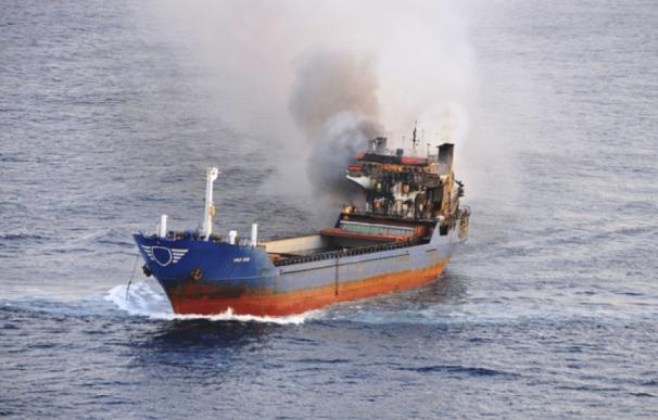 Este barco con bandera de Tanzania fue interceptado con más de dos toneladas de hachís en el Mediterráneo.