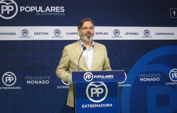 El PP cree que Vara está "más en las luchas de Madrid" que en las "necesidades" de Extremadura