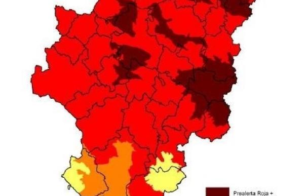 Prealerta roja plus por riesgo de incendios forestales en parte de la Comunidad aragonesa