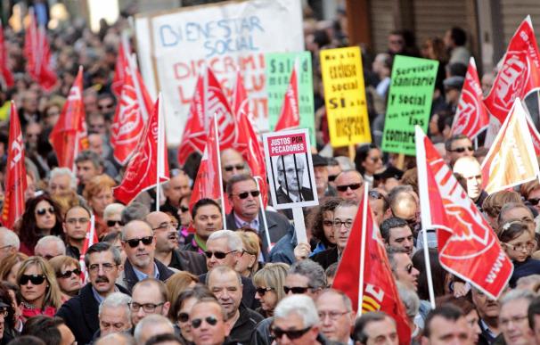 Los sindicatos protestan contra la reforma laboral