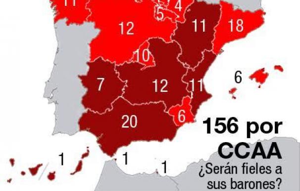 Este es el mapa del histórico Comité Federal que decidirá el futuro del PSOE