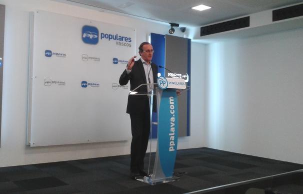 Alonso dice que si las "prioridades" de PNV y PP coinciden "pueden colaborar" ya que nueve parlamentarios dan "juego"