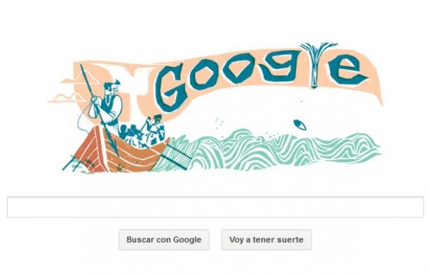 Google conmemora la obra de Herman Melville, 'Moby Dick'.