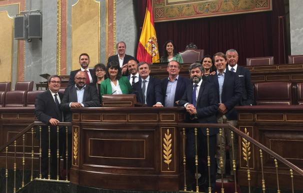 Miembros de Murcia Seniors Club se reúnen en el Congreso con los diputados nacionales del PSOE