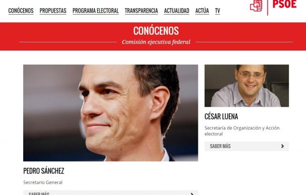 El PSOE borra de su web a los 17 miembros dimitidos de su Ejecutiva