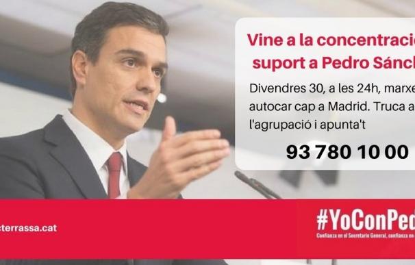 El PSC de Terrassa fleta autocares para apoyar a Sánchez este sábado en Madrid
