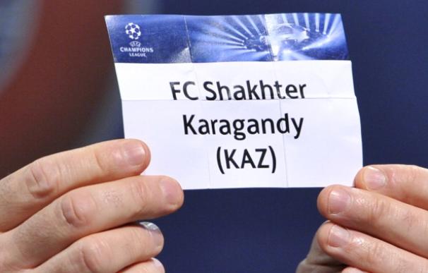 La papeleta del Shakhter Karagandy, en el sorteo de la ronda previa de la Champions 2013/2014