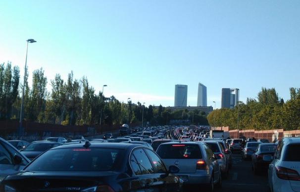 Madrid registra uno de los mayores atascos del año en el día sin coches