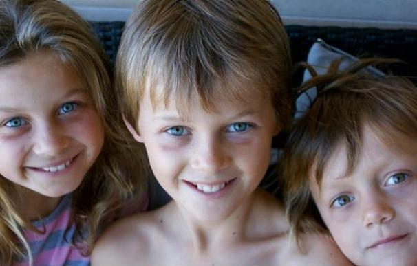 Los tres pequeños Maslin: Evie (10 años) Mo (12) y Otis (8)