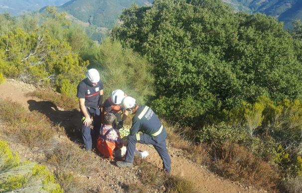 Evacuada en helicóptero una senderista de 65 años accidentada en la ladera sur de la Viorna (Cantabria)