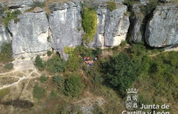 Rescatado un escalador de 21 años al sufrir una caída de unos 10 metros en Gama (Palencia)
