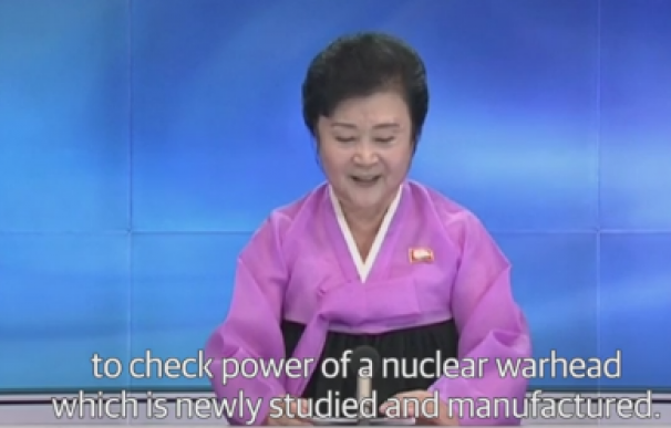 Así anunció la televisión el ensayo nuclear con motivo del 68 aniversario de la fundación del país