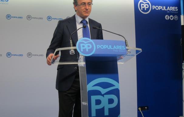 Alonso cree que puede haber un Gobierno PNV-Podemos-EH Bildu por el "apetito de poder" de los jeltzales