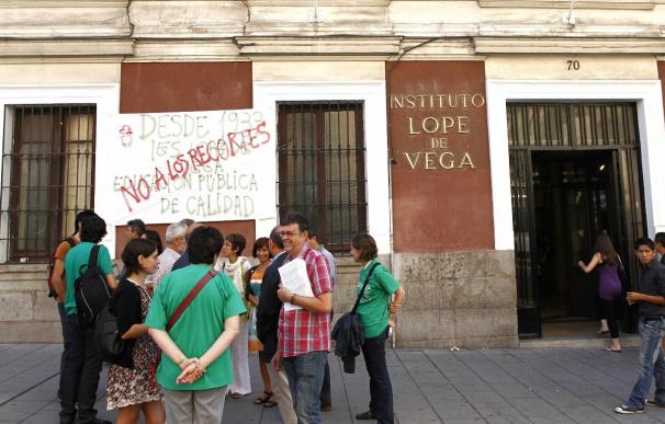 La semana comienza con otras dos jornadas de huelga en institutos de Madrid