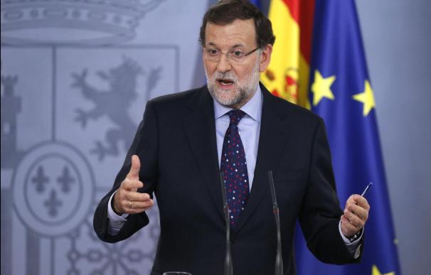 El presidente del Gobierno español, Mariano Rajoy, durante la rueda de prensa ayer junto a la presidenta de Chile, Michelle Bachelet,